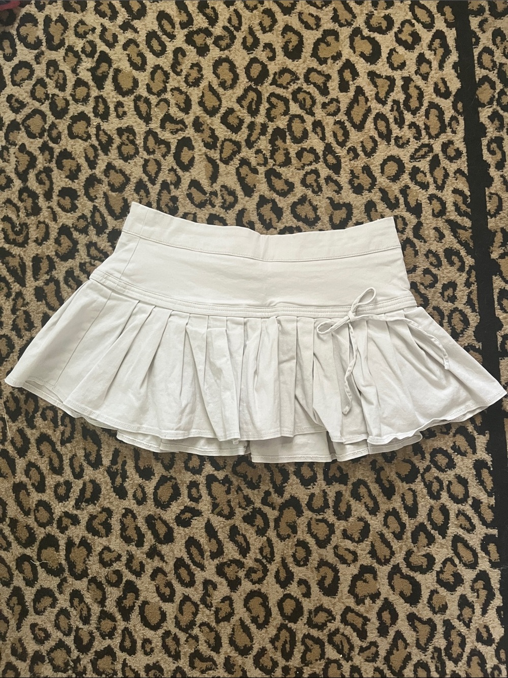 Pleated Ruffle Mini Skirt